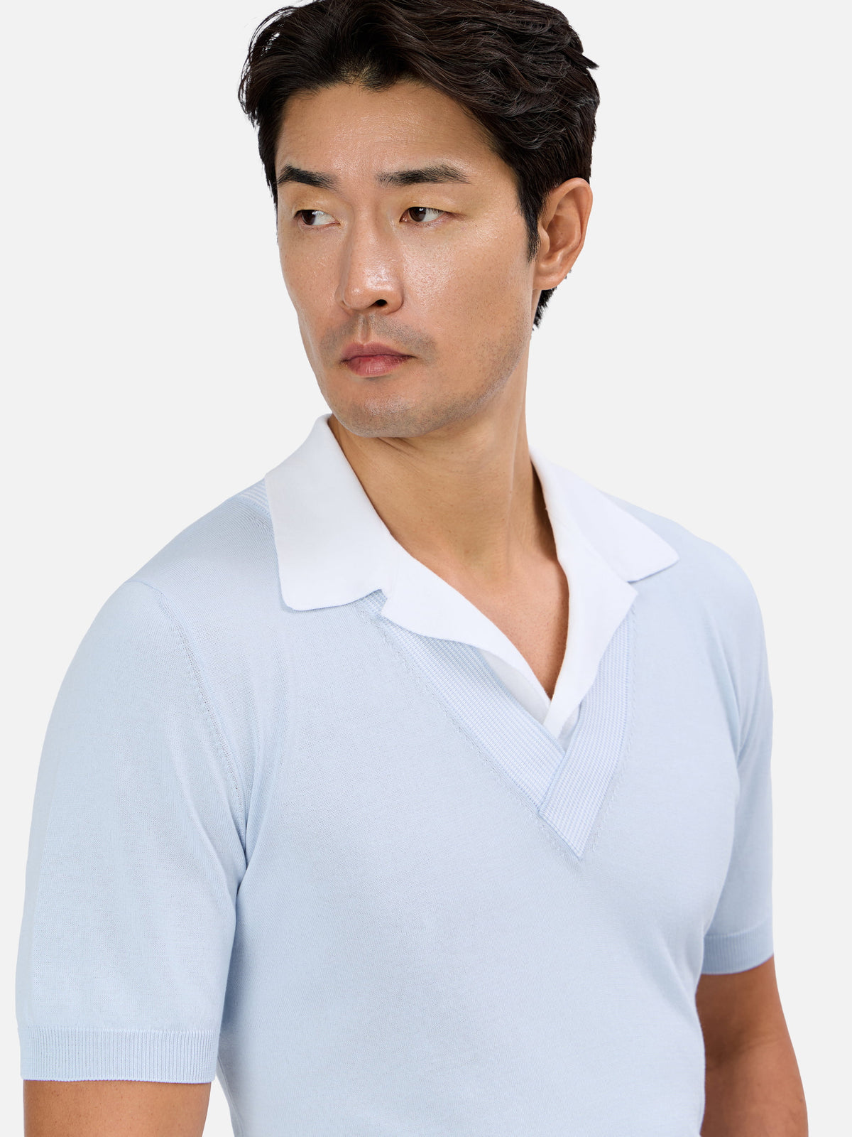 Marzio Wide Collar Open Skipper Polo