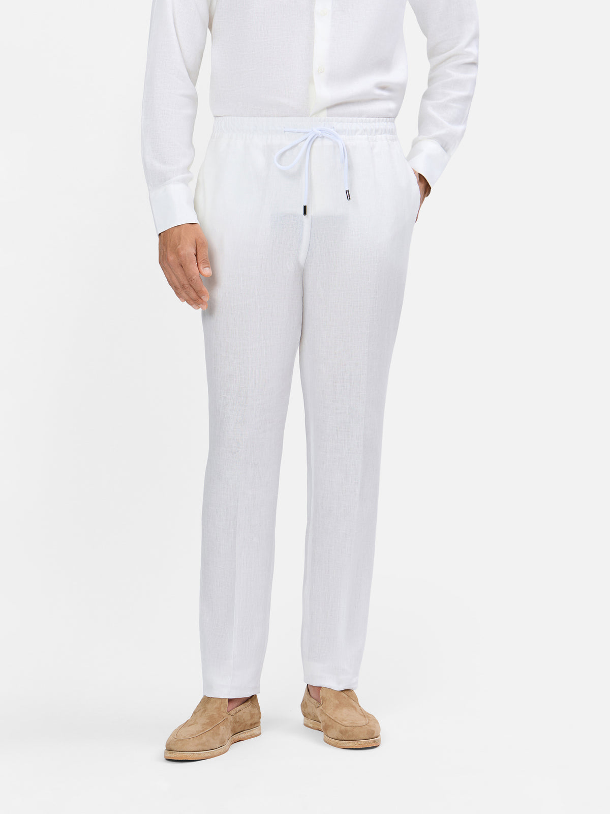 Fortino Unconstructed Linen Beach Suit