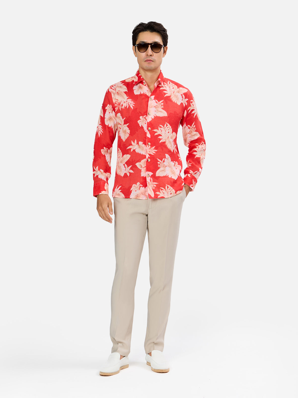 Baldovino Bahamas Linen Shirt with Motif
