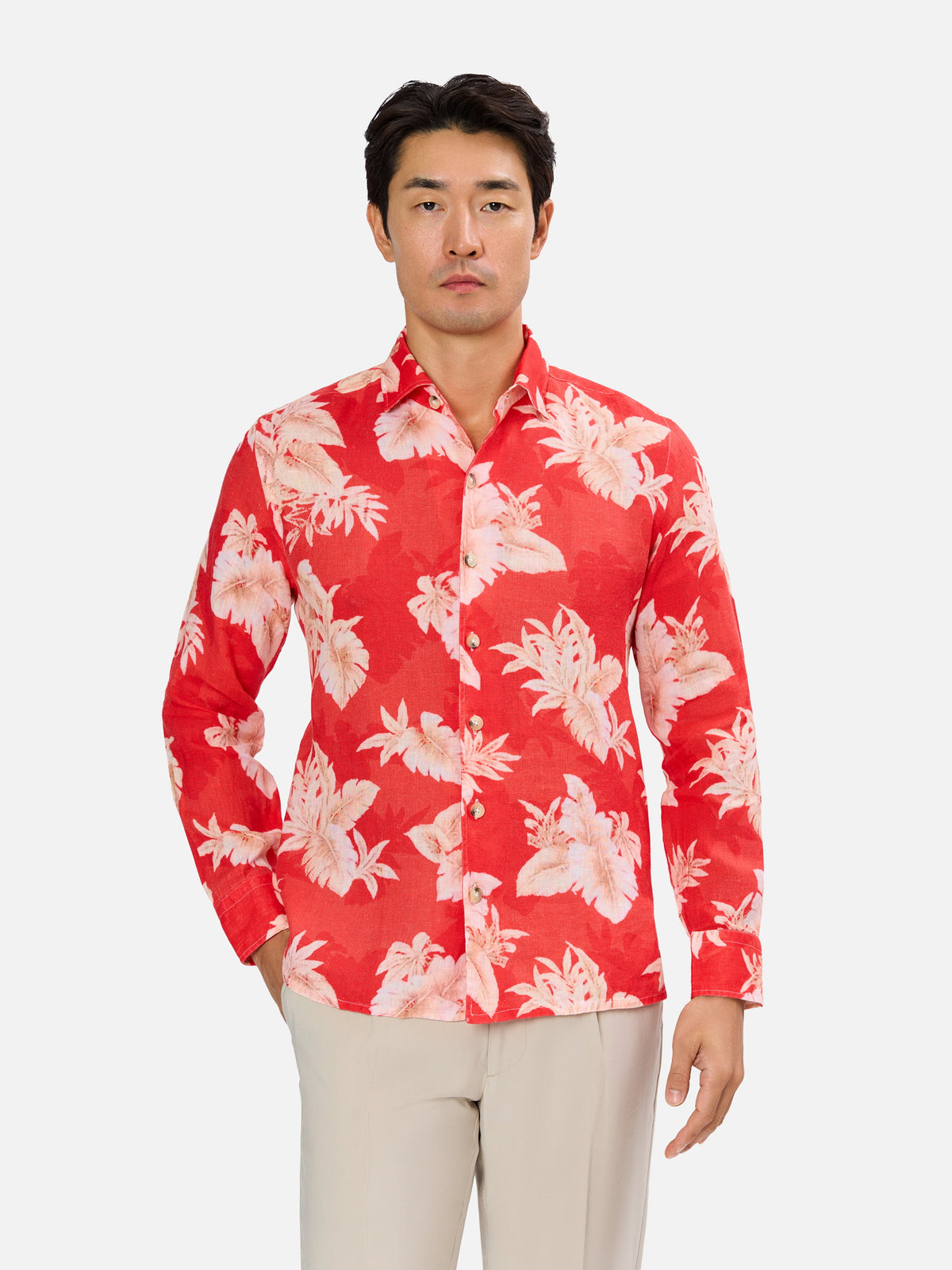 Baldovino Bahamas Linen Shirt with Motif
