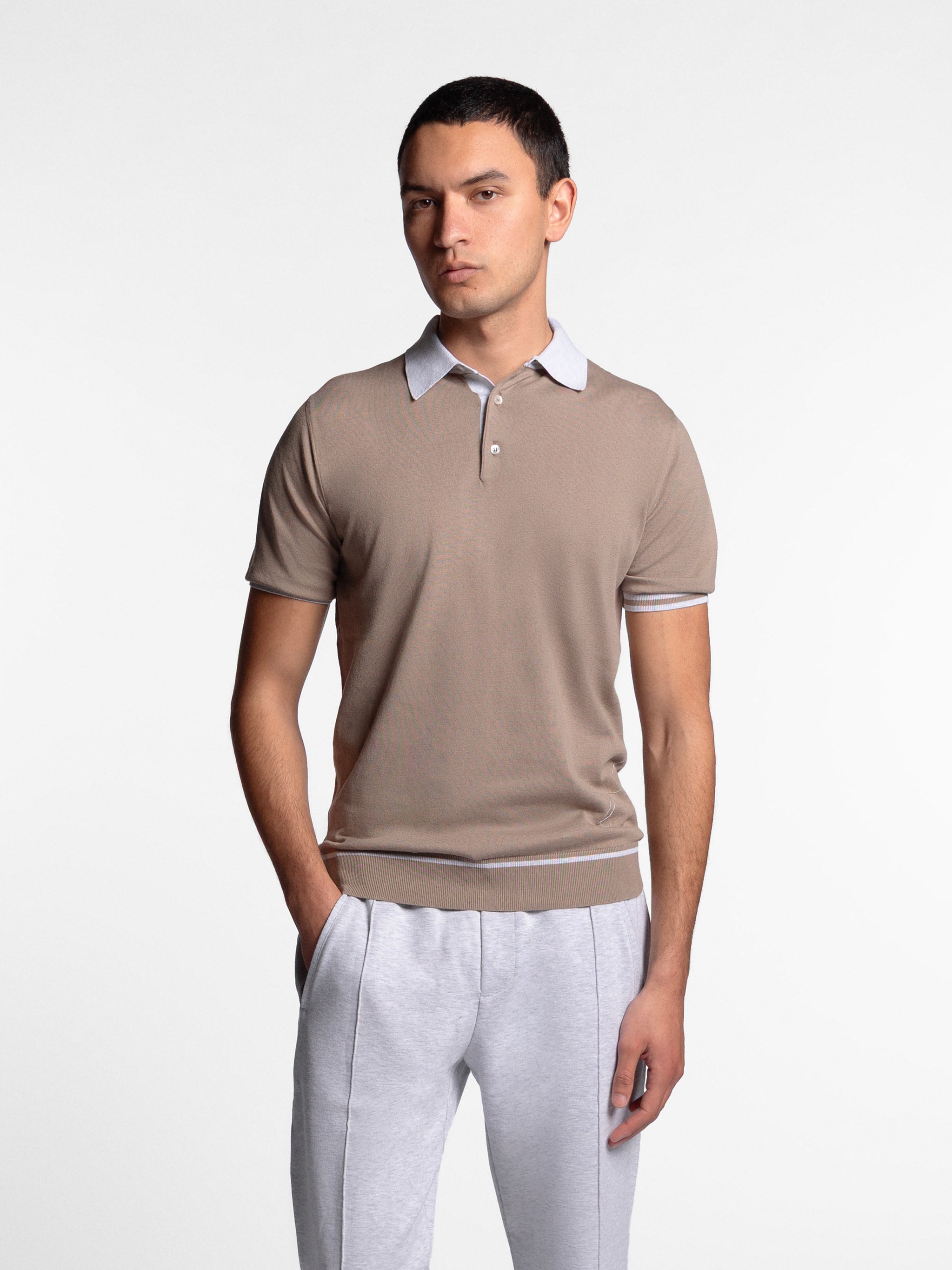 Fenzaro Contrast Collar Polo