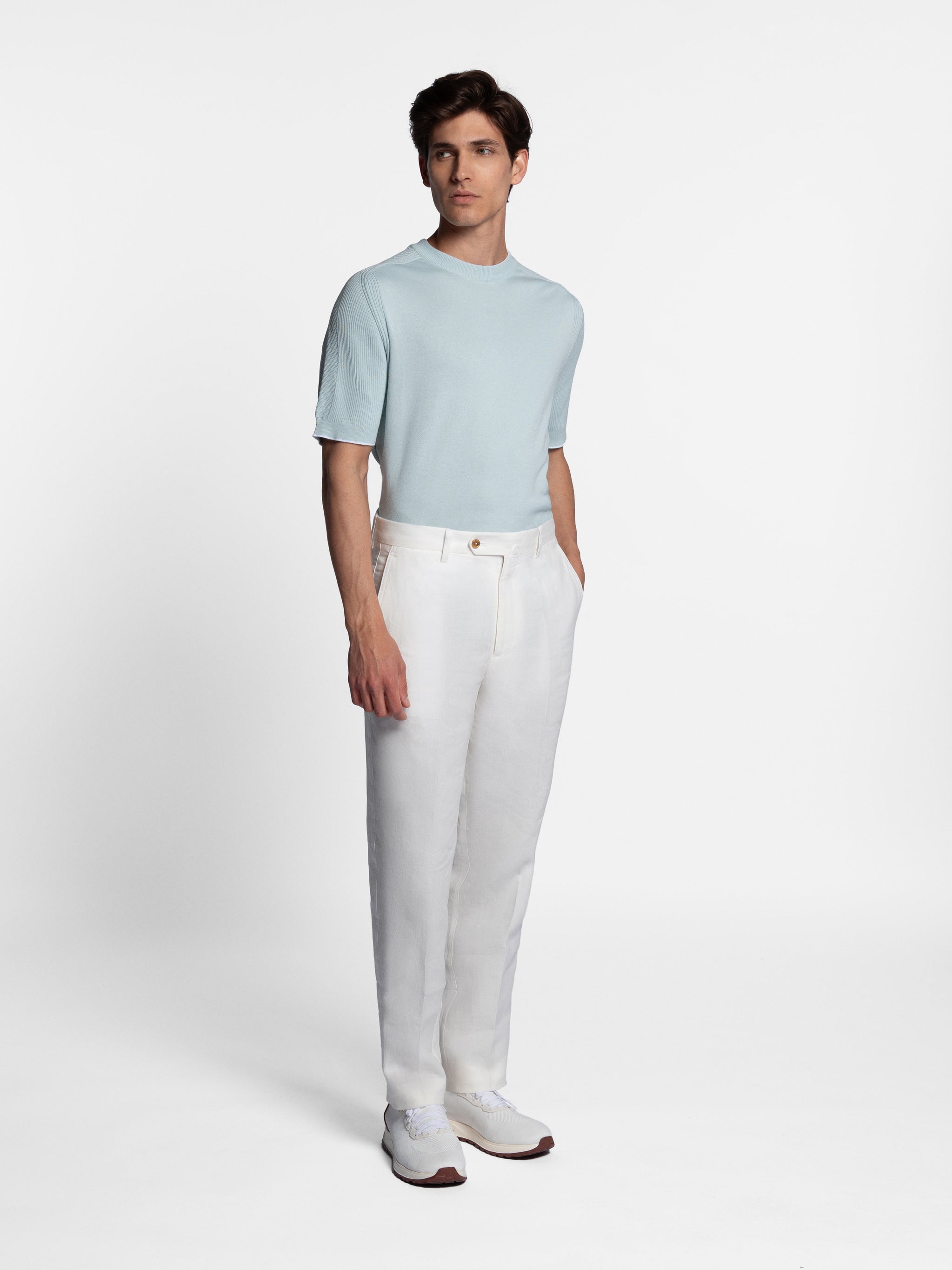 Valerico Open Stitch Shoulder Crewneck