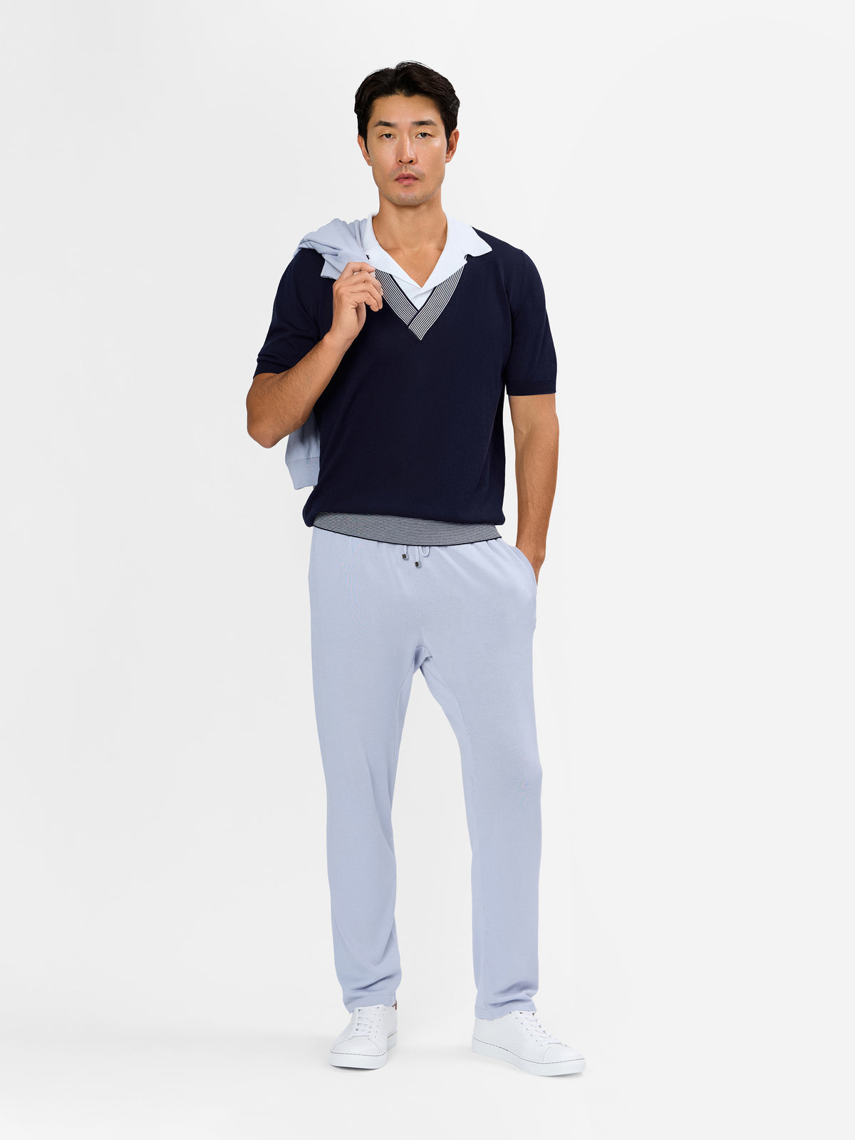 Marzio Wide Collar Open Skipper Polo