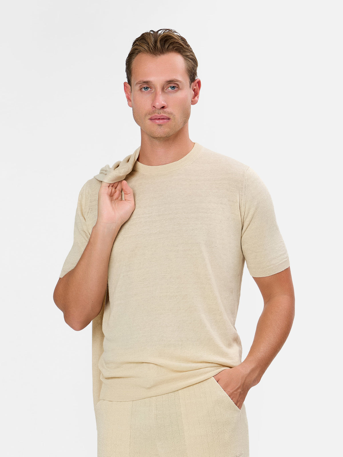 Egidio Knitted Crew neck T-Shirt
