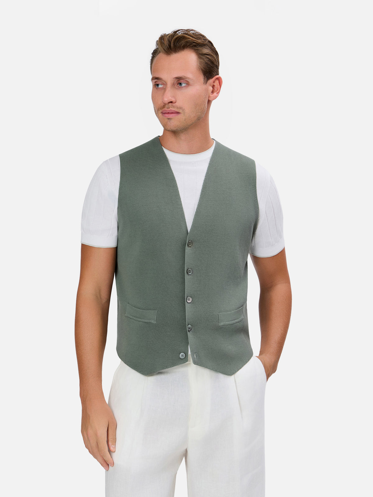 Ardito Hemless Knitted Gilet