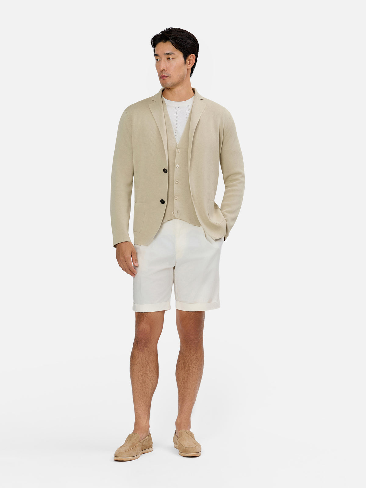 Crispino Single Breasted Knit Blazer