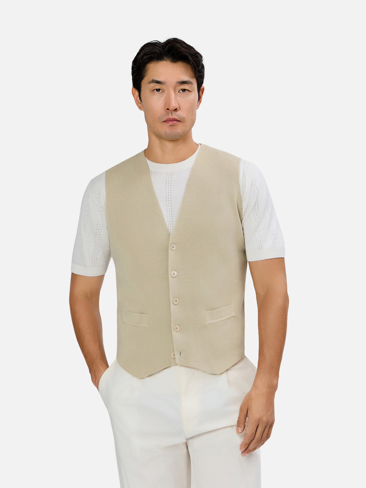 Ardito Hemless Knitted Gilet