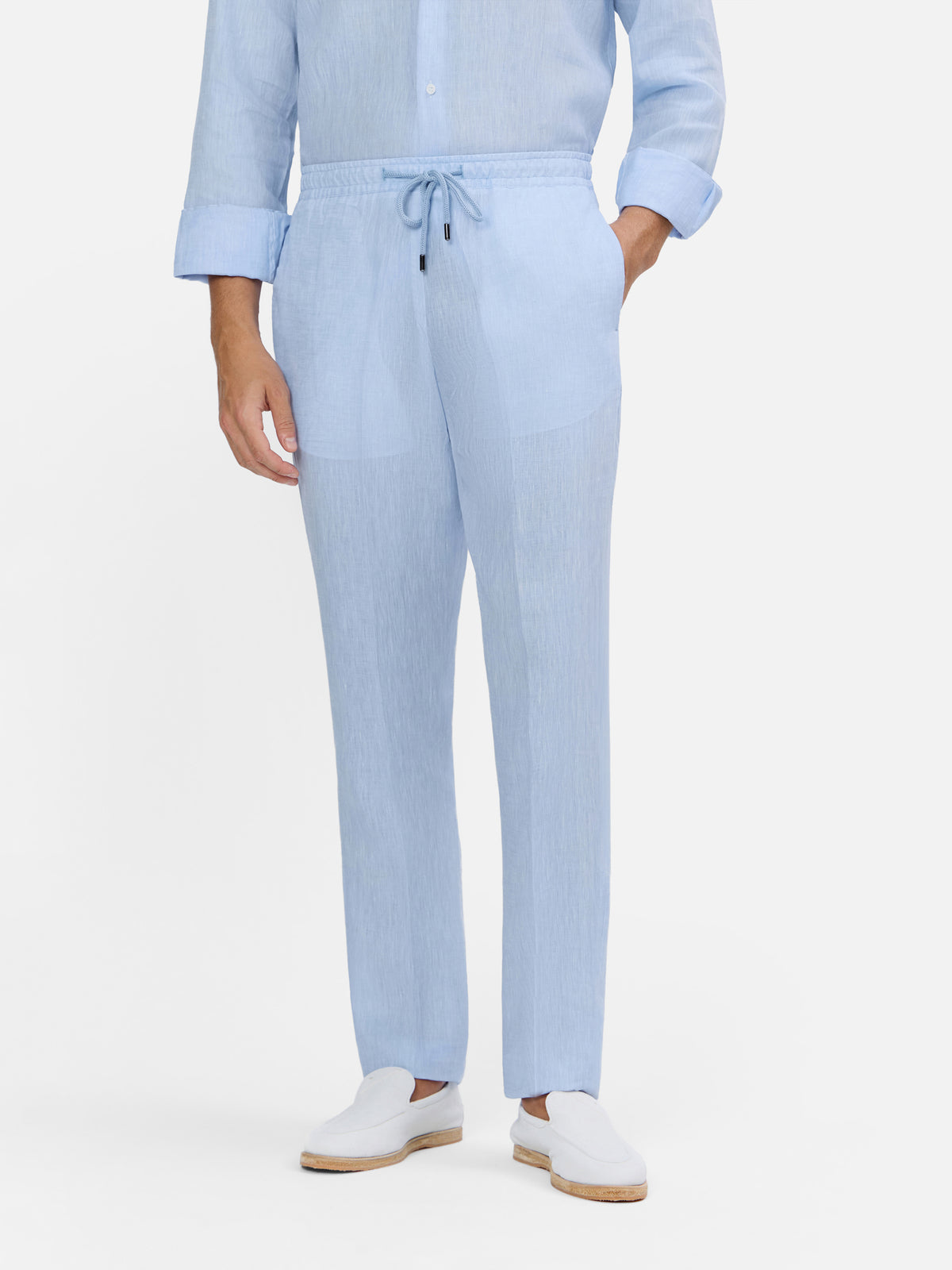 Fortino Unconstructed Linen Beach Suit