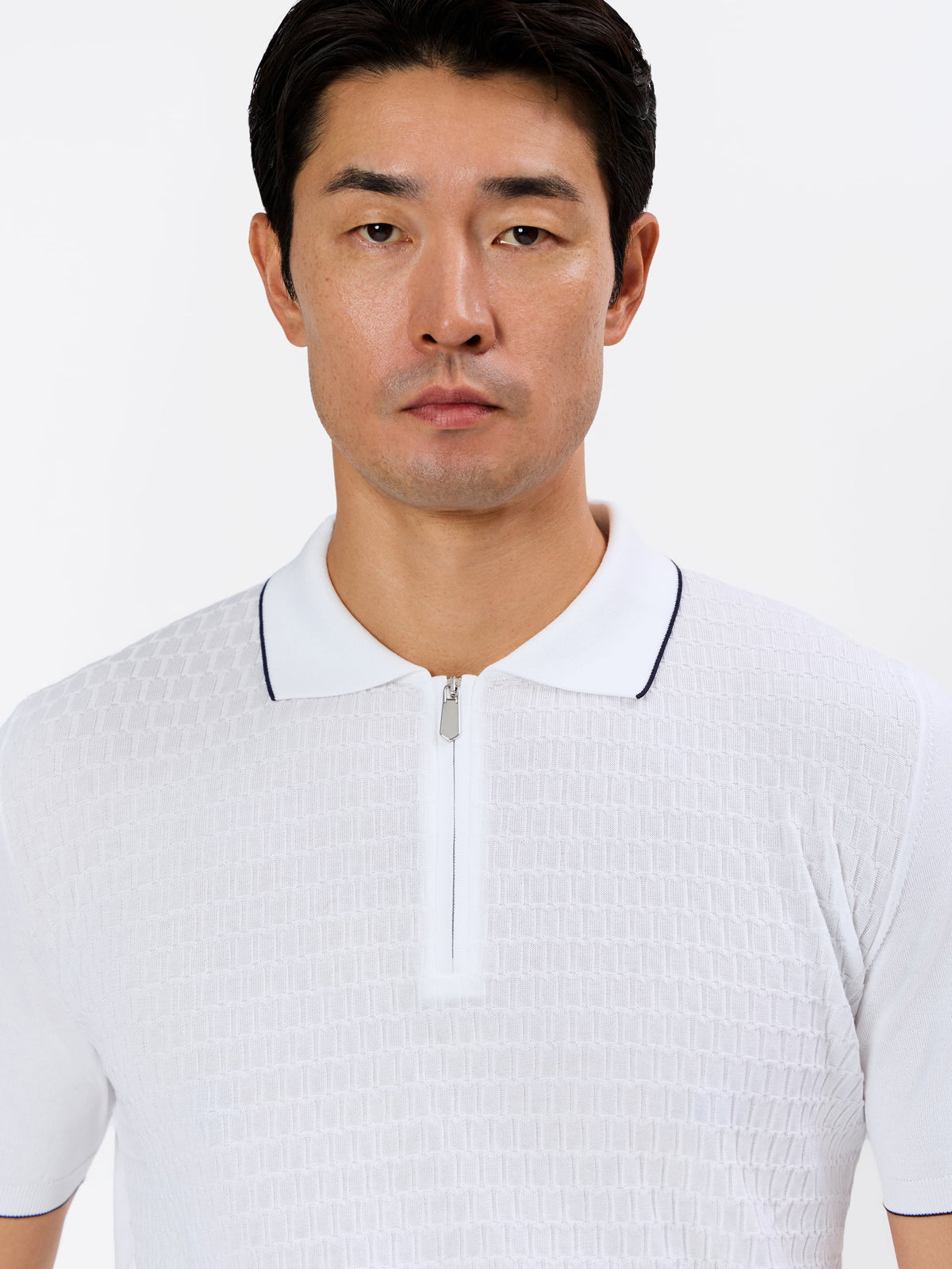 Floriano Structured Zip Polo