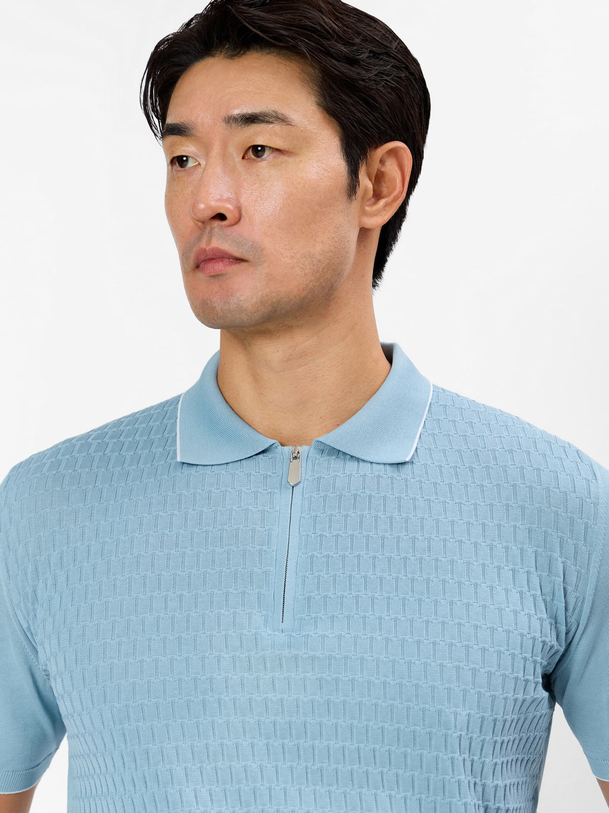 Floriano Structured Zip Polo