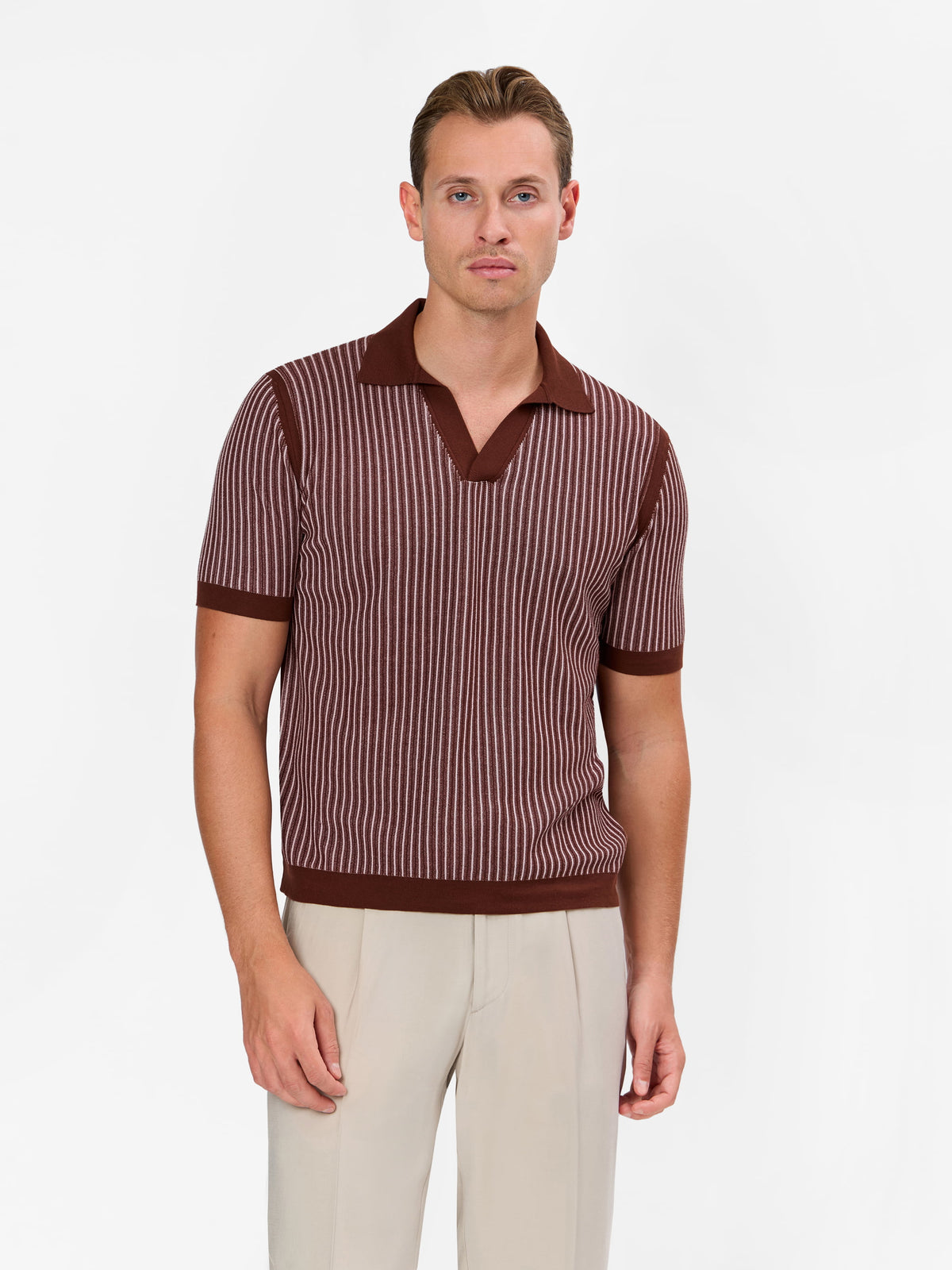 Perrino Knit Sailor Shirt with Contrast