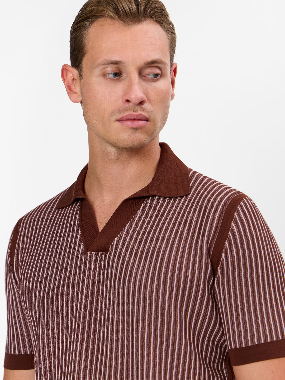 Perrino Knit Sailor Shirt with Contrast
