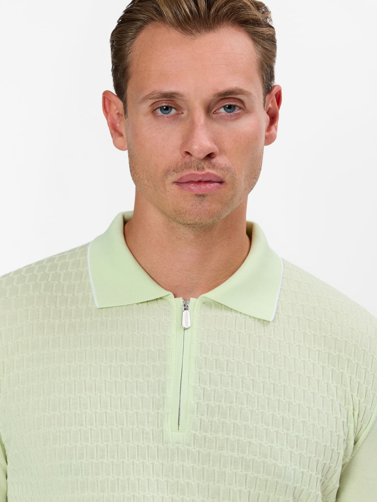 Floriano Structured Zip Polo