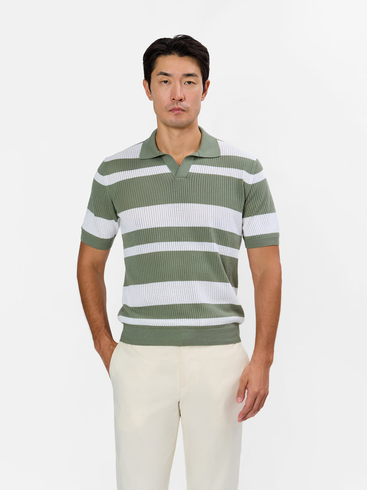 Tazio Open Knitted Skipper Polo