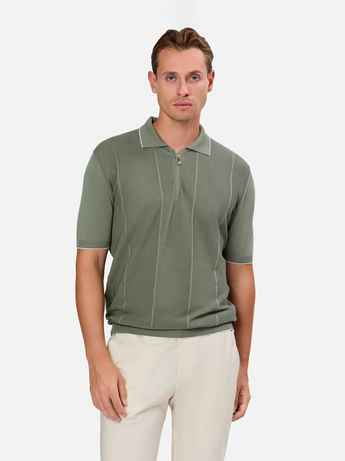 Giavello Structured Zip Polo
