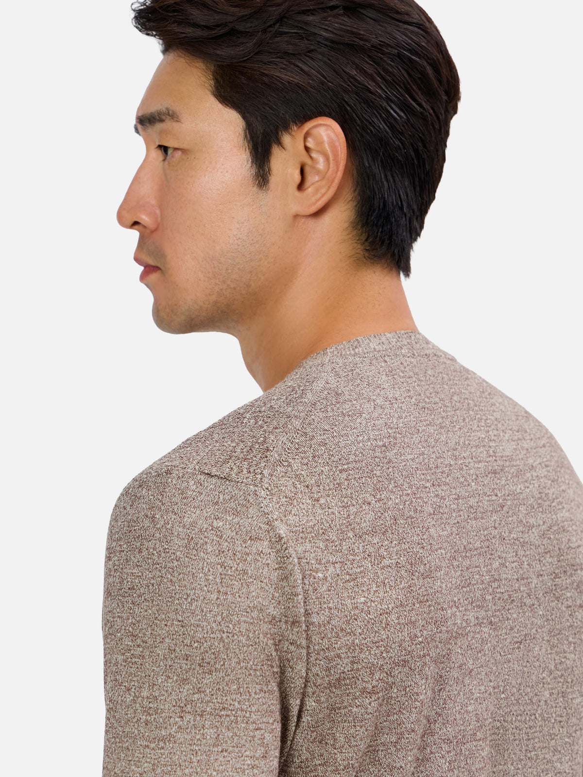 Anselvio Waffle Knit Shirt Sleeeve Crew neck