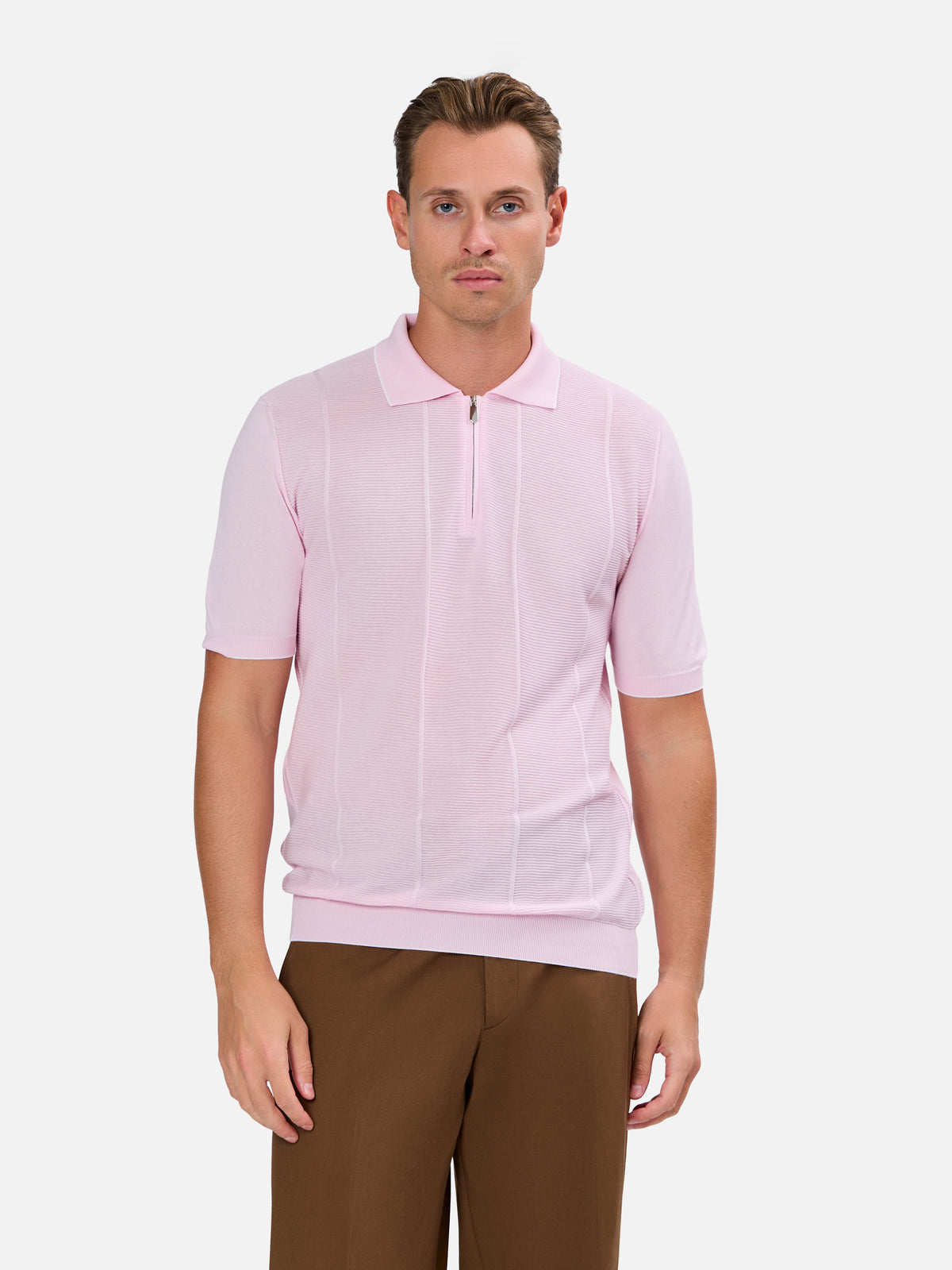 Giavello Structured Zip Polo