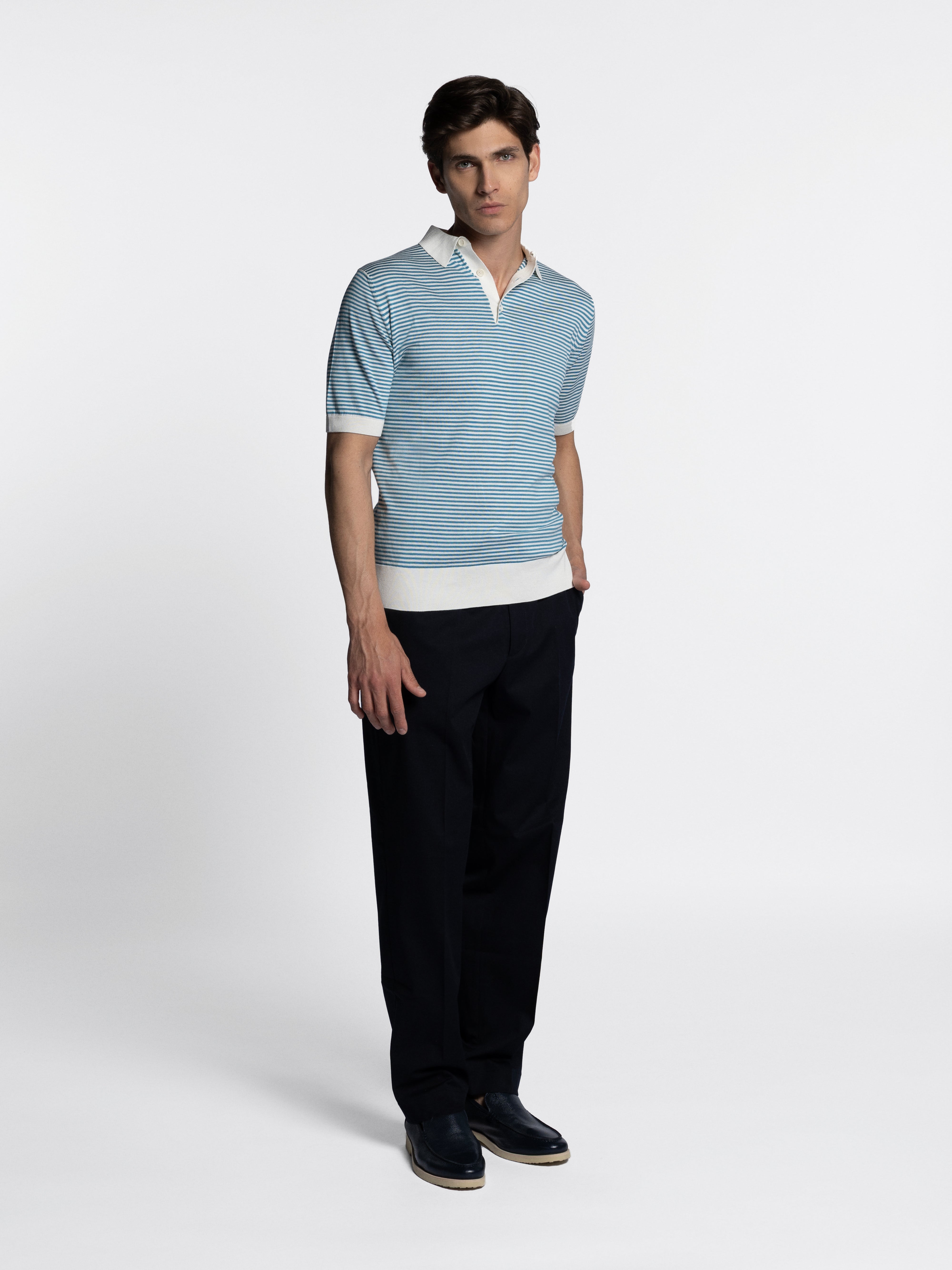 Ceviano S/SL Striped Polo