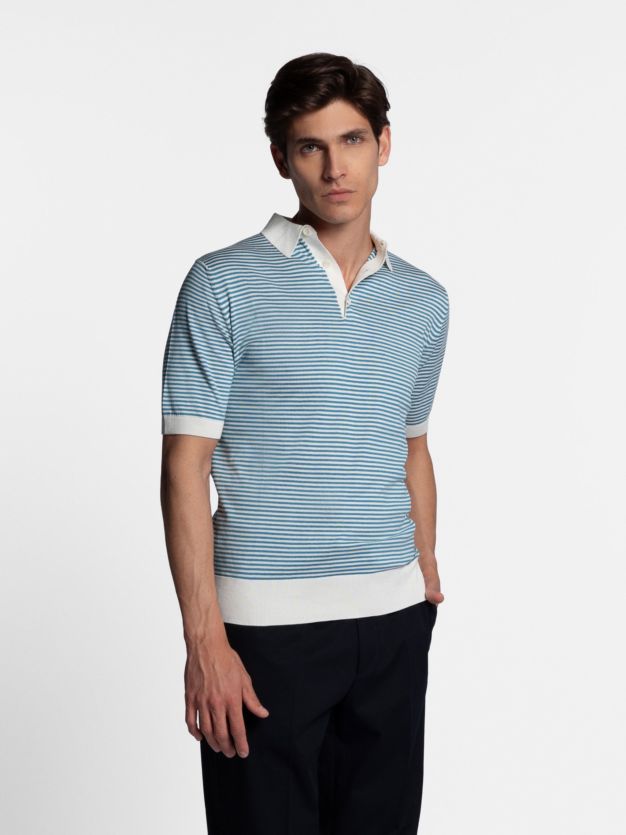 Ceviano S/SL Striped Polo
