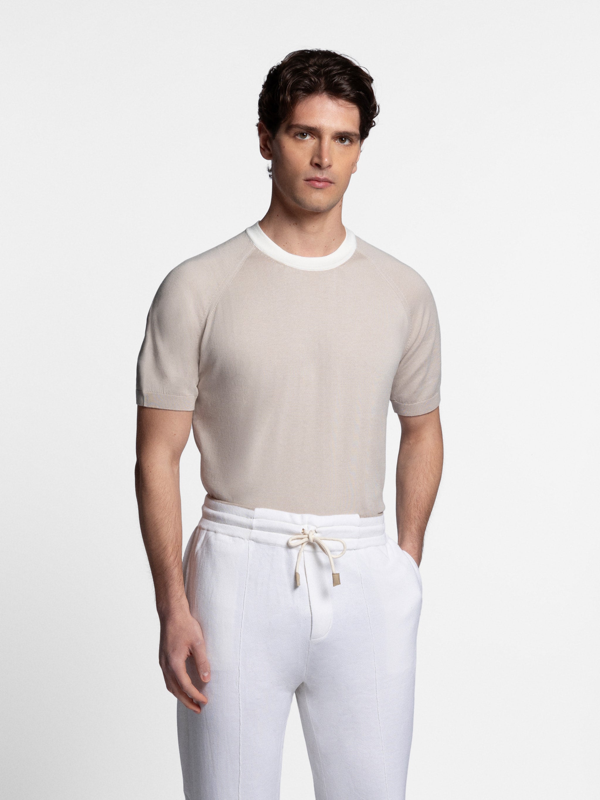 Tancredi Contrast Collar T-Shirt
