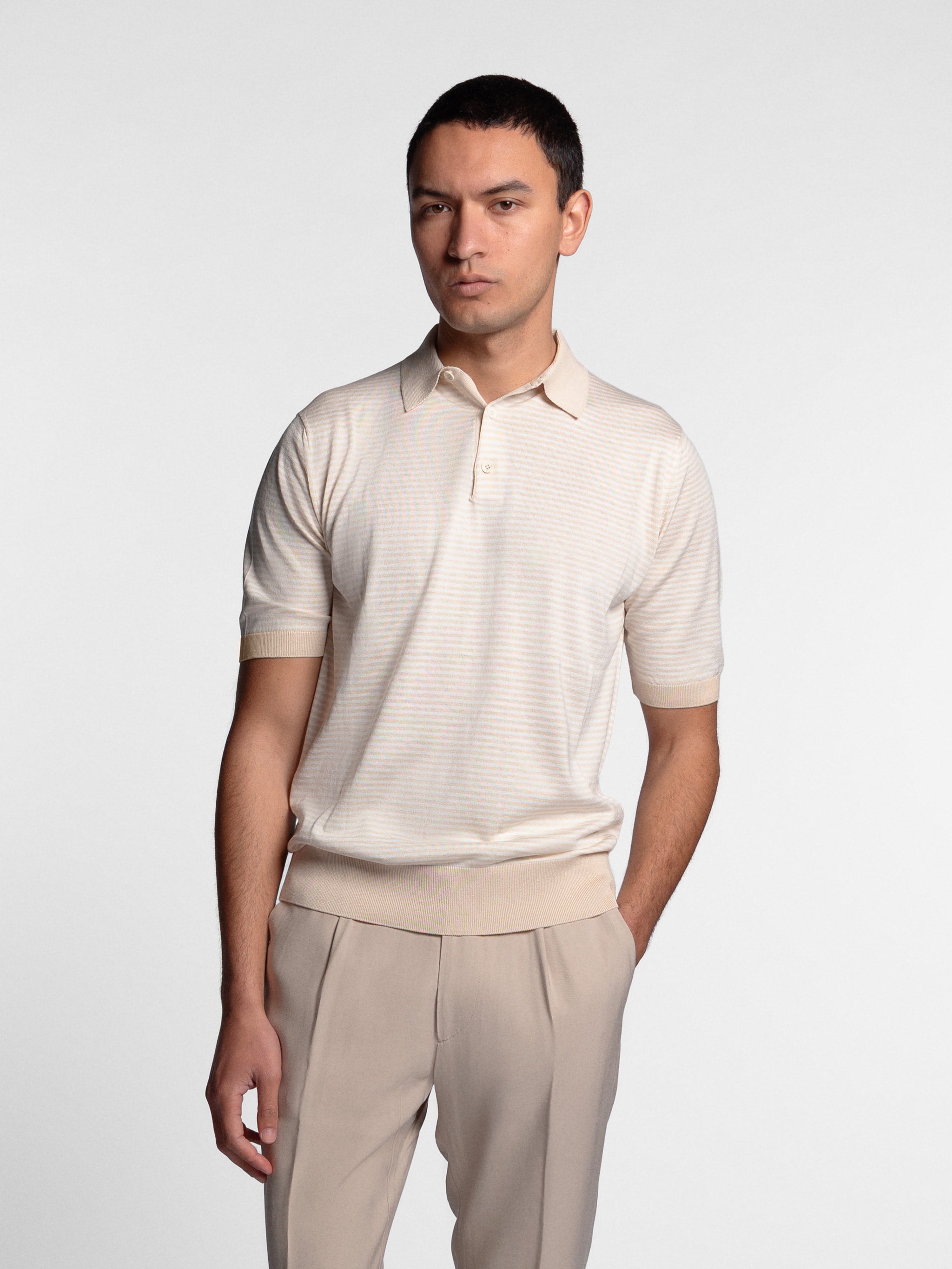Ceviano S/SL Striped Polo